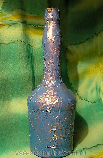 Декупаж бутылок или мастер-класс по превращению обычной бутылки в оригинальную вазу