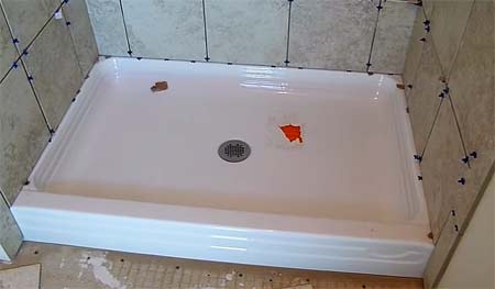 укладка плитки на стену ванной